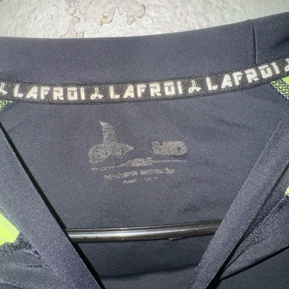 2000s black and green long sleeve Lafroi Rash Guard Base Layer , Men’s medium, - Picture 2 of 4